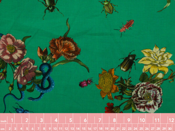 Lady McElroy - Chloe Linen/Viscose - Cobra Corsage - Emerald