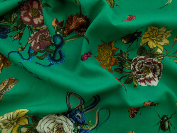 Lady McElroy - Chloe Linen/Viscose - Cobra Corsage - Emerald