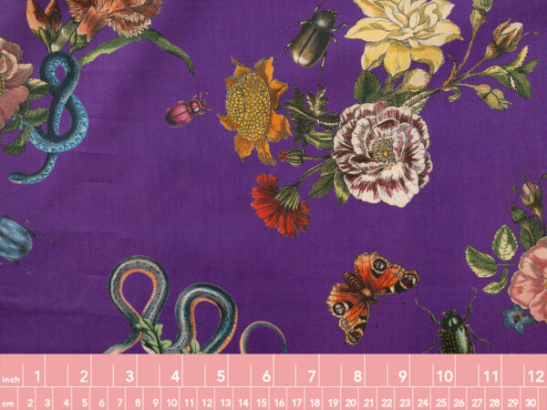 Lady McElroy - Cotton Lawn - Cobra Corsage - Purple