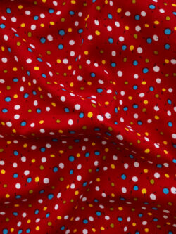 Lady McElroy – Cotton Needlecord – Tumbling Confetti - Scarlet