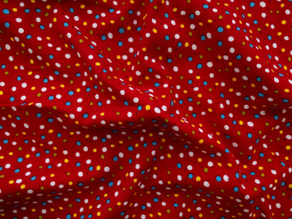 Lady McElroy – Cotton Needlecord – Tumbling Confetti - Scarlet