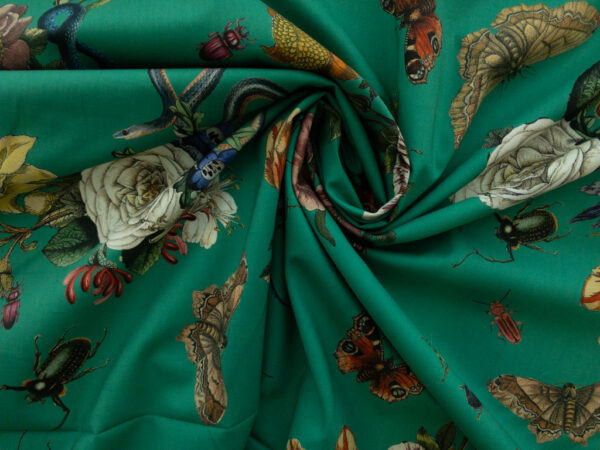 Lady McElroy - Cotton Lawn - Cobra Corsage - Emerald