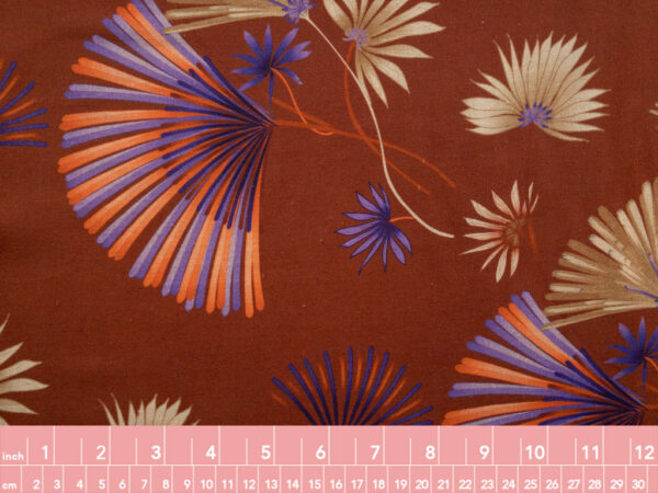 Lady McElroy - Chloe Linen/Viscose - Ornamental Sprays - Rust