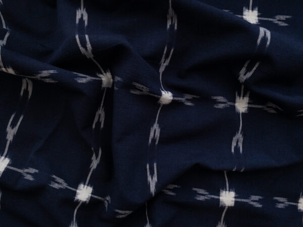 Dakota Arrows Ikat - Cream on Navy