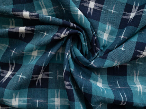 Plaid Star Ikat - Blue/White