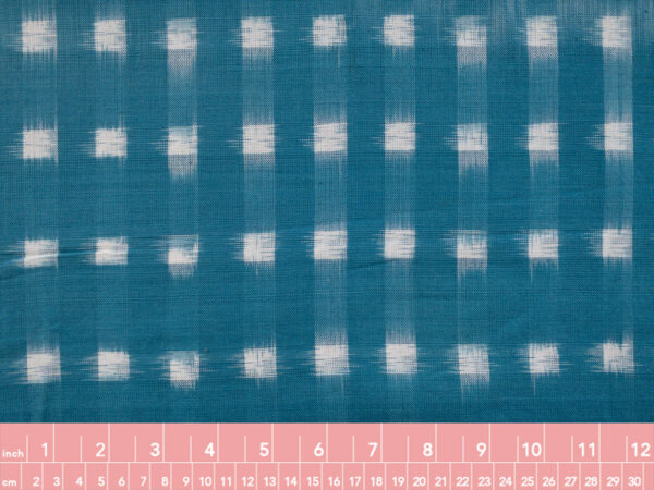 Dakota Square Cotton Ikat - Cream on Sky