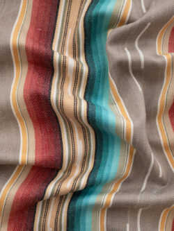 Flaring Sun - Yarn Dyed Cotton Stripe - Grey/Red/Teal