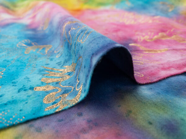 Cotton Flannel -  Splash Metallic Batik - Rainbow