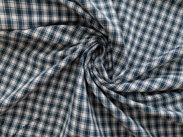 Yarn Dyed Cotton – Rustic Wovens - Plaid - Denim/White