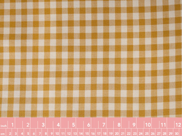 Designer Deadstock - Yarn Dyed Cotton Canvas - Gingham - Mustard