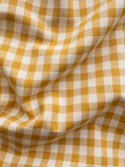 Designer Deadstock - Yarn Dyed Cotton Canvas - Gingham - Mustard