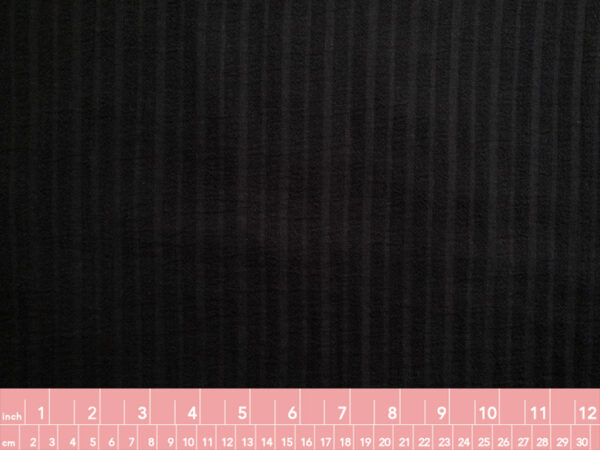 Designer Deadstock - Cotton Gauze – Tonal Stripe - Black