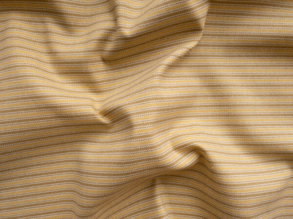 Designer Deadstock - Printed Cotton Canvas – Ticking Stripe - Sunshine