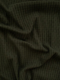 Amour Vert - Organic Cotton/Modal Pointelle Rib Knit - Olive