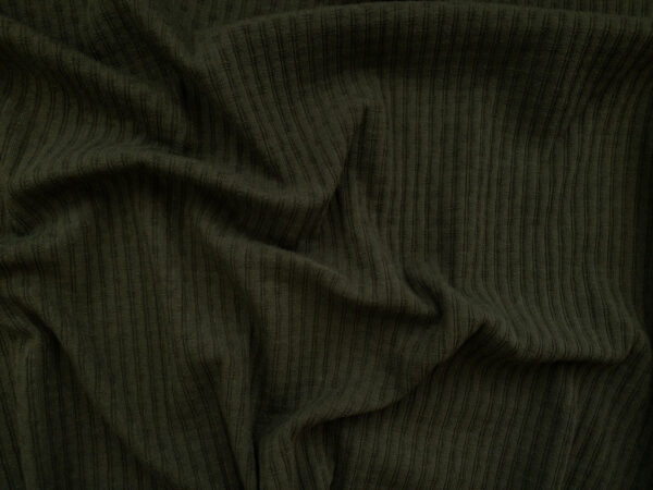 Amour Vert - Organic Cotton/Modal Pointelle Rib Knit - Olive