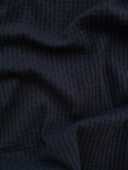 Amour Vert - Organic Cotton/Modal Pointelle Rib Knit - Navy