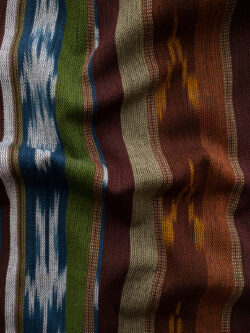 Guatemalan Handwoven Cotton Jaspe - Stripe - Earth
