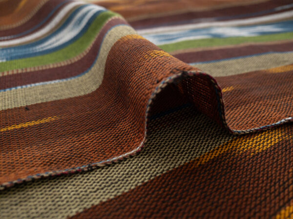 Guatemalan Handwoven Cotton Jaspe - Stripe - Earth