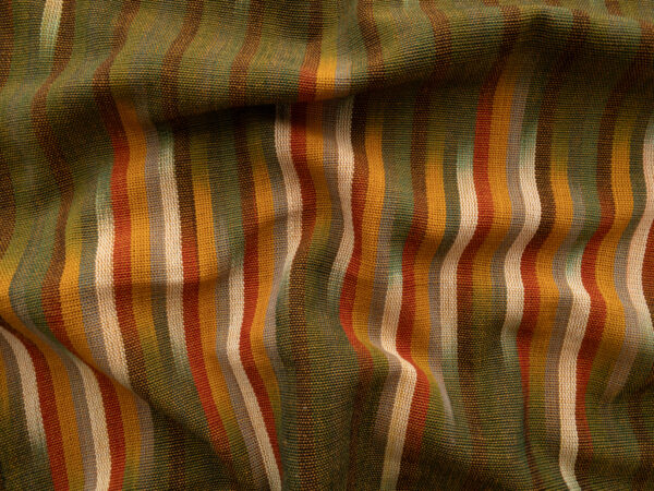 Guatemalan Handwoven Cotton Jaspe - Wave Stripe - Tropical Jungle