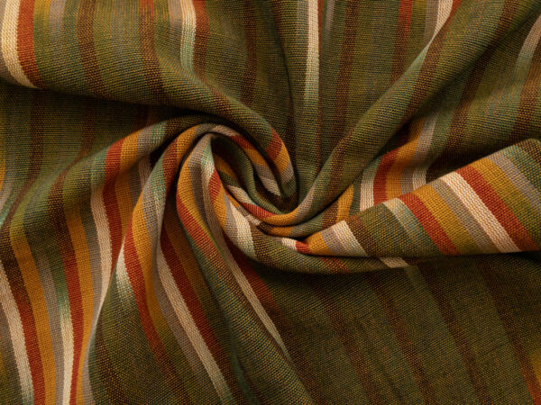 Guatemalan Handwoven Cotton Jaspe - Wave Stripe - Tropical Jungle