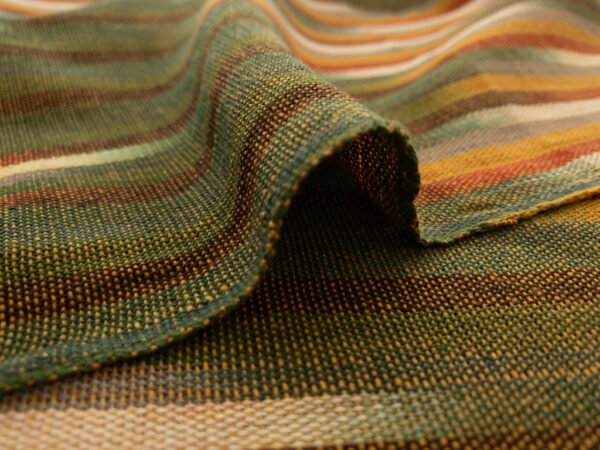 Guatemalan Handwoven Cotton Jaspe - Wave Stripe - Tropical Jungle