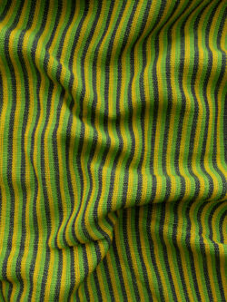 Guatemalan Handwoven Cotton Jaspe - Stripe - Yellow/Green/Purple