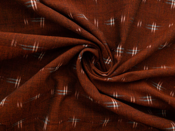 Cotton Ikat - Crosshatch - Rust