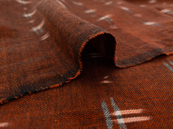 Cotton Ikat - Crosshatch - Rust