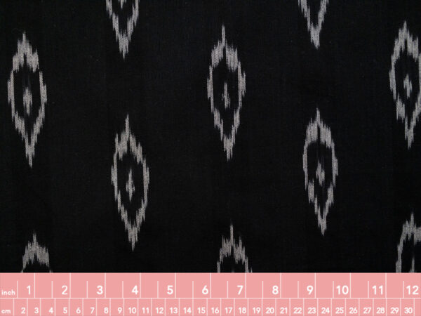 Cotton Ikat - Diamonds - Black/White