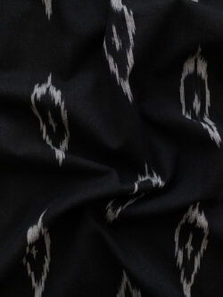 Cotton Ikat - Diamonds - Black/White