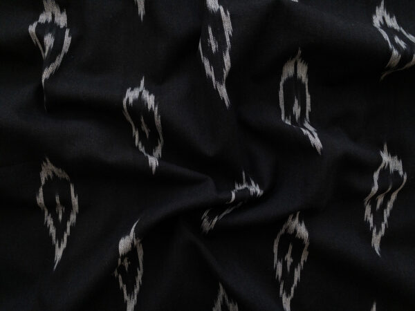 Cotton Ikat - Diamonds - Black/White