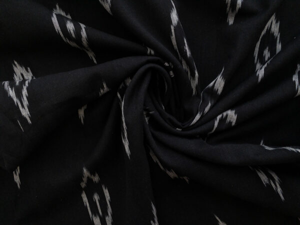 Cotton Ikat - Diamonds - Black/White