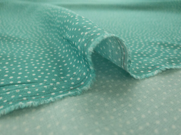 Lady McElroy - Viscose Challis - Raining Dots - Mint