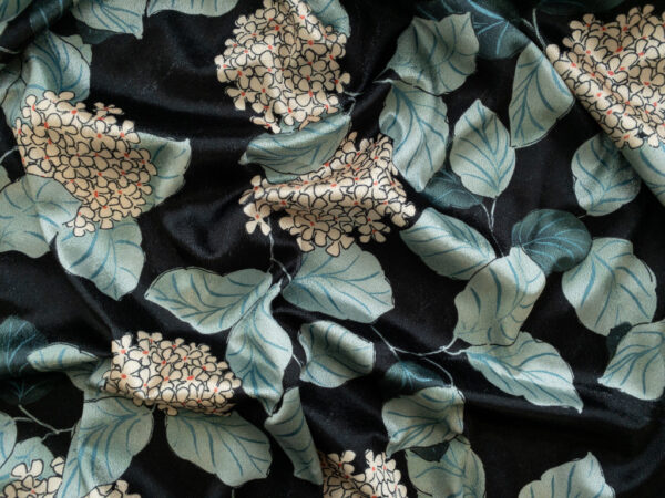 Lady McElroy - Plush Polyester Velour - Hydrangea - Midnight