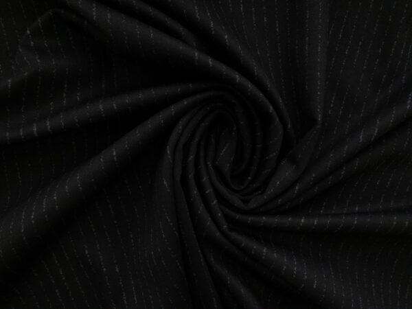 Printed Rayon Blend Ponte de Roma - Pinstripe - Black