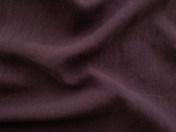 Solid Washed Linen - Eggplant