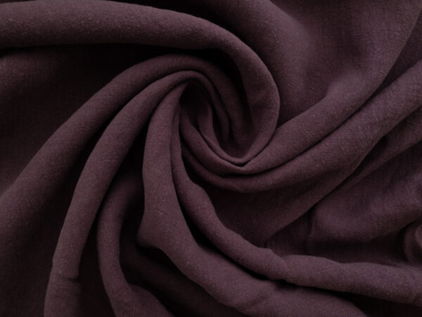 Solid Washed Linen - Eggplant