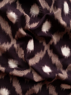 Handwoven Cotton Ikat - Diamonds - Dark Wine