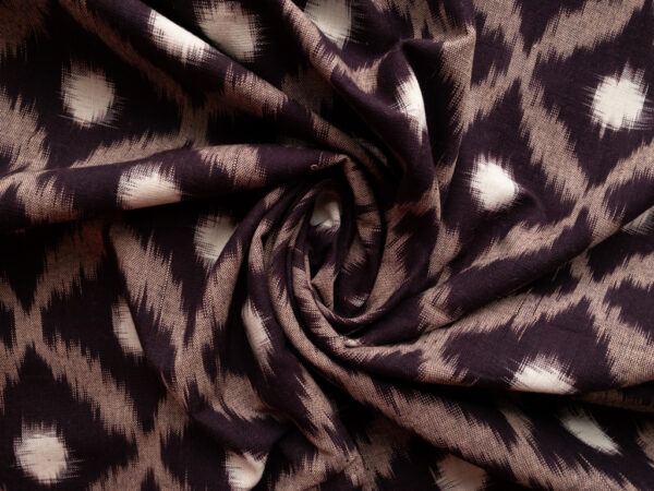 Handwoven Cotton Ikat - Diamonds - Dark Wine