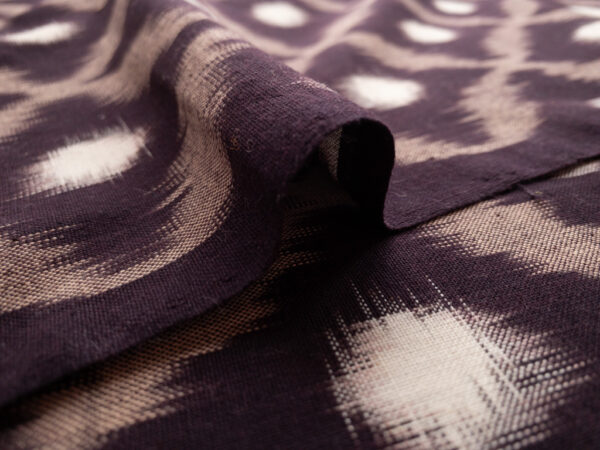 Handwoven Cotton Ikat - Diamonds - Dark Wine