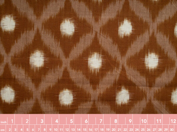 Handwoven Cotton Ikat - Diamonds - Brown