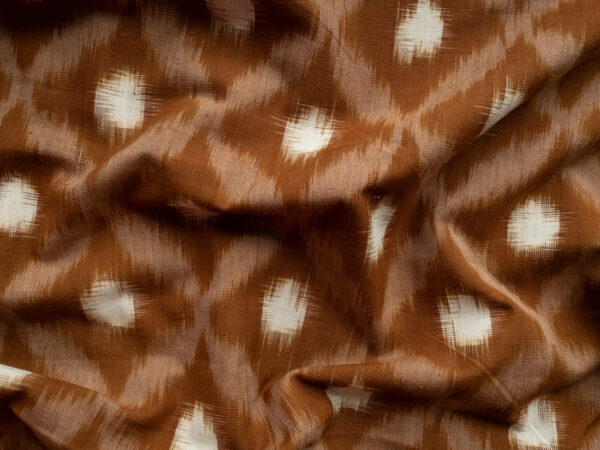 Handwoven Cotton Ikat - Diamonds - Brown