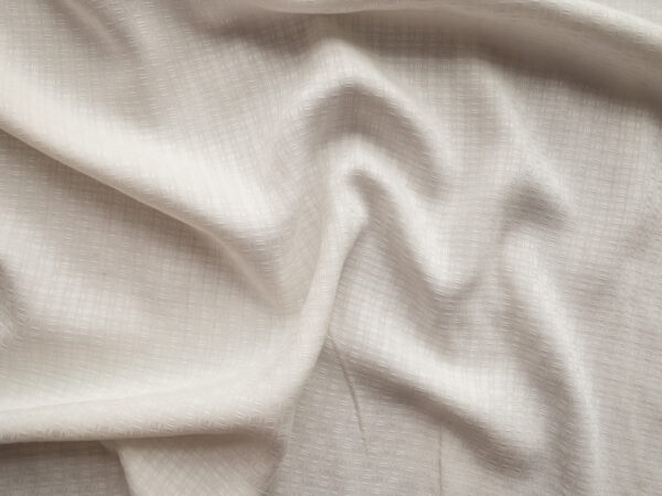 Designer Deadstock - Textured Rayon - Cream