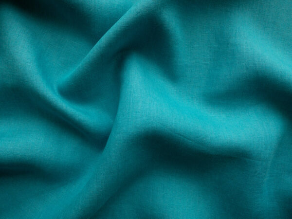 Designer Deadstock – Solid Linen – Aqua