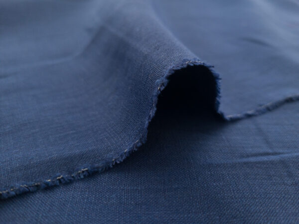 Designer Deadstock - Linen - Denim Lake