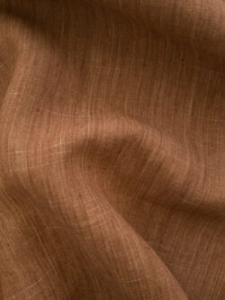 Designer Deadstock - Yarn Dyed Linen - Brassy Brown