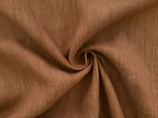 Designer Deadstock - Yarn Dyed Linen - Brassy Brown