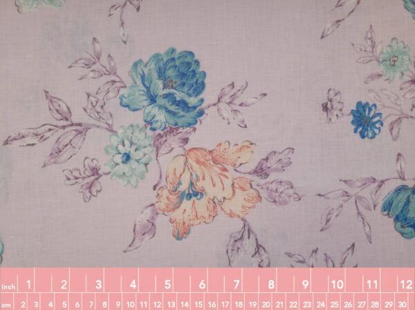 Designer Deadstock - Wallpaper Floral Linen - Lavender