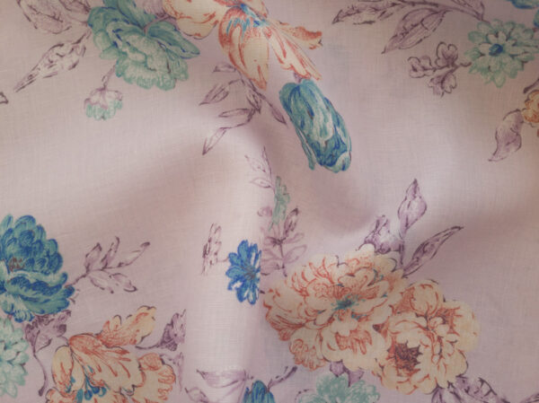 Designer Deadstock - Wallpaper Floral Linen - Lavender