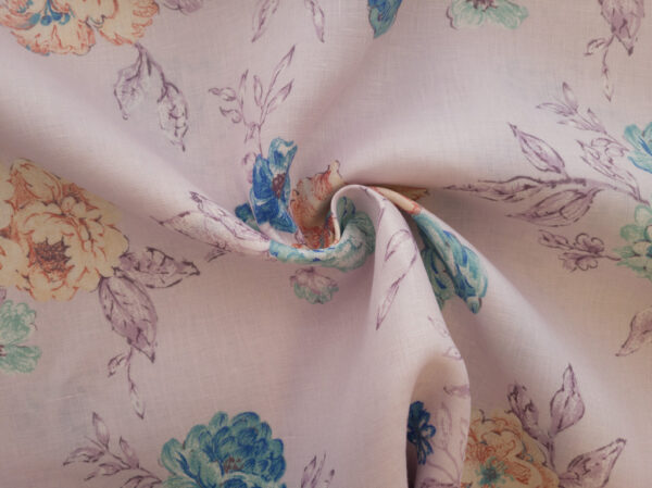 Designer Deadstock - Wallpaper Floral Linen - Lavender